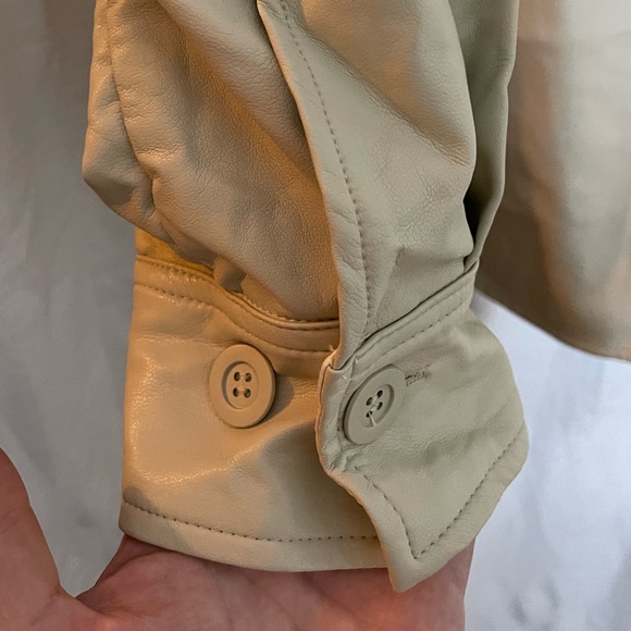 Grace + Karma Beige Vegan Leather Shacket NWT - Picture 2 of 6